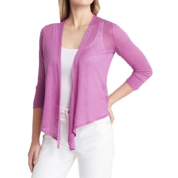 Nic + Zoe Linen Cardigan Top NEW Size XS - Picture 1 of 11